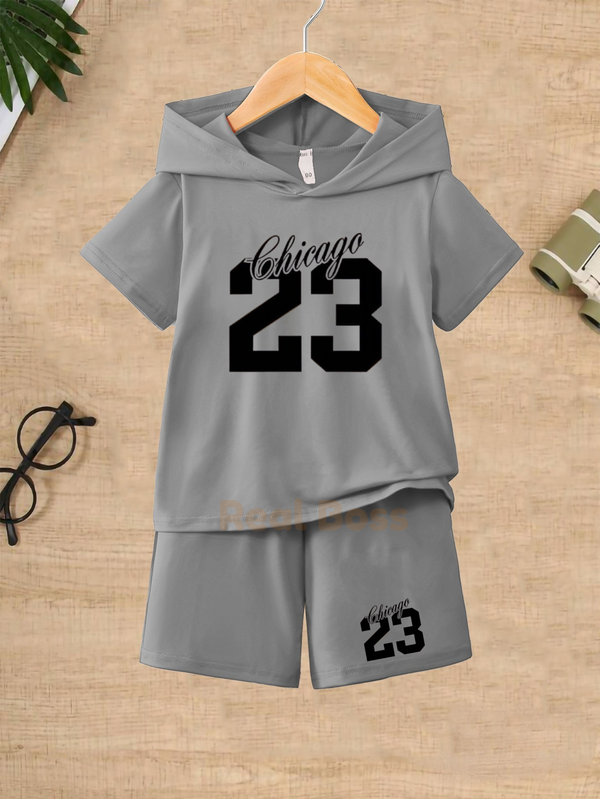 Youth Summer Clothing Set, Sporty Casual Youngsters Clothing, Perfect for Daily and Outdoor Wear, the Best Gift Choice, for Outdoor