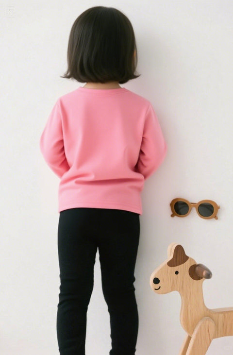 All-Weather Kids Tracksuit – Full Sleeve Sweat Shirt and Black Trouser Set for Active Boys & Girls