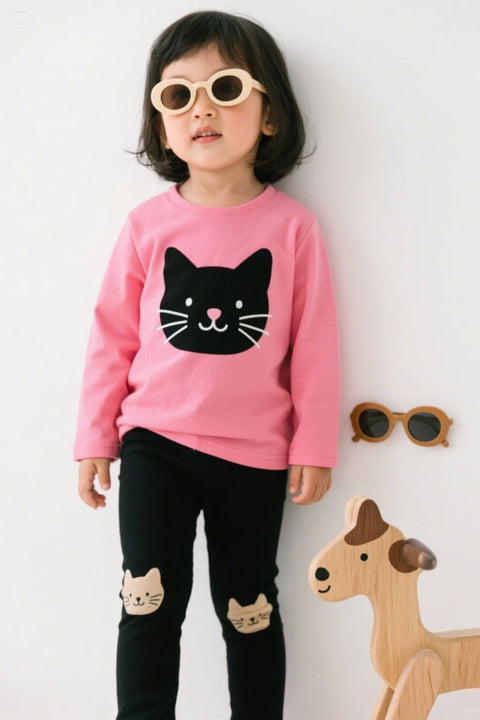 All-Weather Kids Tracksuit – Full Sleeve Sweat Shirt and Black Trouser Set for Active Boys & Girls