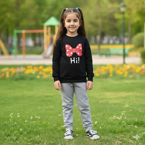 Bachpan Mein Bhi Fashion Zaroori Hai! Cute Sweatshirt & Pajama Combo for Winters
