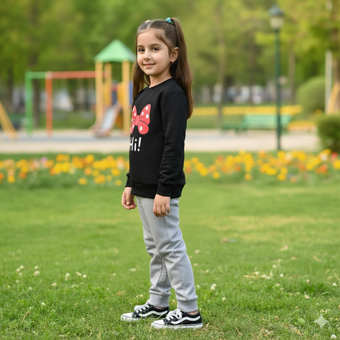Bachpan Mein Bhi Fashion Zaroori Hai! Cute Sweatshirt & Pajama Combo for Winters