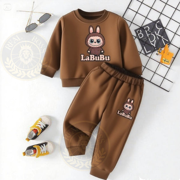 Kids’ LaBuBu Tracksuit – Unisex, Brown Colors, Perfect for All Seasons!